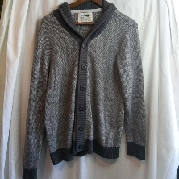 urban pipeline Other - urban pipeline Gray Shawl Collar Button-Up Cardigan